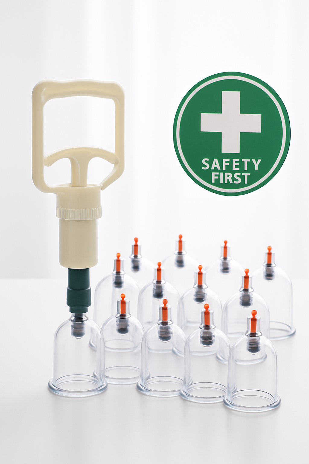 Sterile cupping equipment emphasizing safety protocols for hijama therapy in hyderabad at a alhadiv hijama clinic.